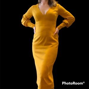Mustard color yellow pin up dress!